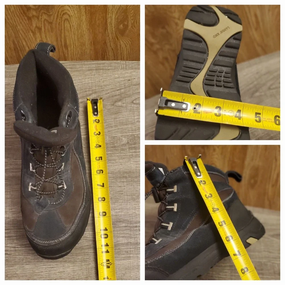 Lands‎ End Suede Winter Boots Men's Size 10 Brown Black